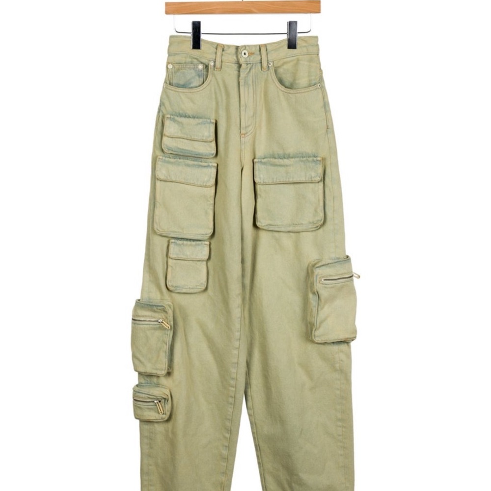 ISO Off-White Green Cargo Jeans